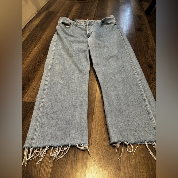 Levi’s Classic Light Blue women’s Jeans 501 0133 vintage fall frayed edge - Picture 5 of 11